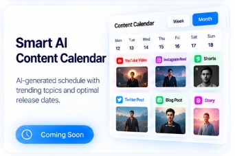Smart AI content schedule calendar with automated post planning