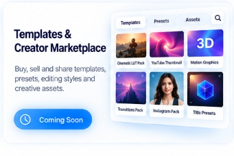Creator marketplace with digital presets, editing styles, and creative templates