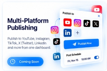 Multi-platform publishing dashboard interface